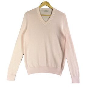 AYR Sweater Mens XS The Masters 100% Merino Wool Knit Pink/Jaipur Preppy Classic